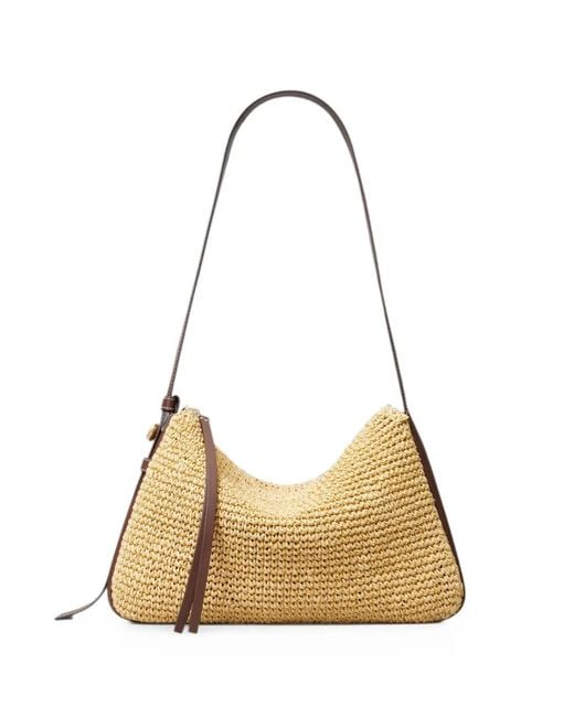Tory Burch Natural Romy Woven Shoulder Bag