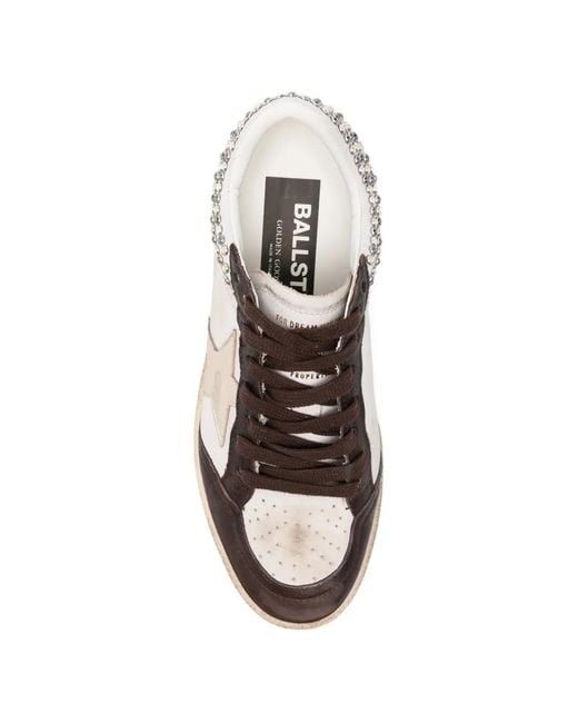 Golden Goose Deluxe Brand White Star Embellished Sneakers