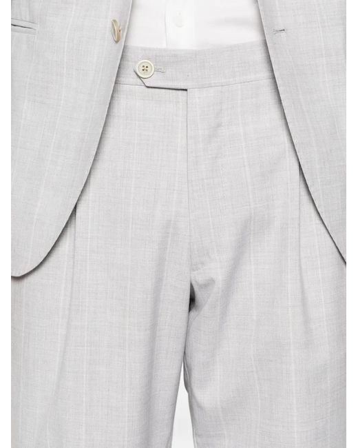 Eleventy White Single Breasted Pences Suit for men