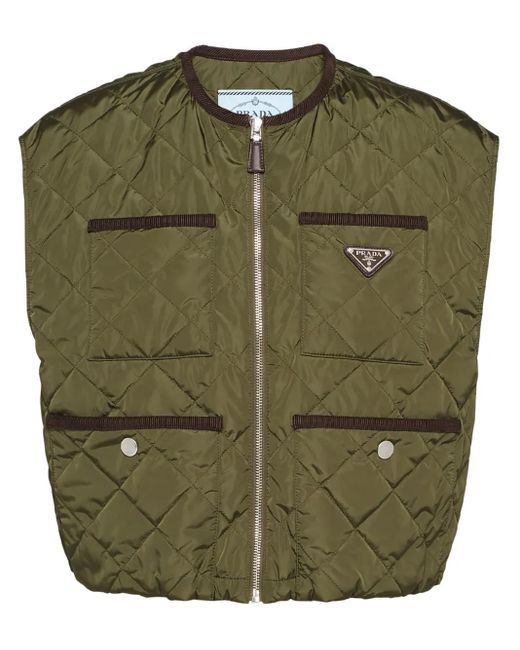 Prada Green Light Re-Nylon Quilted Vest