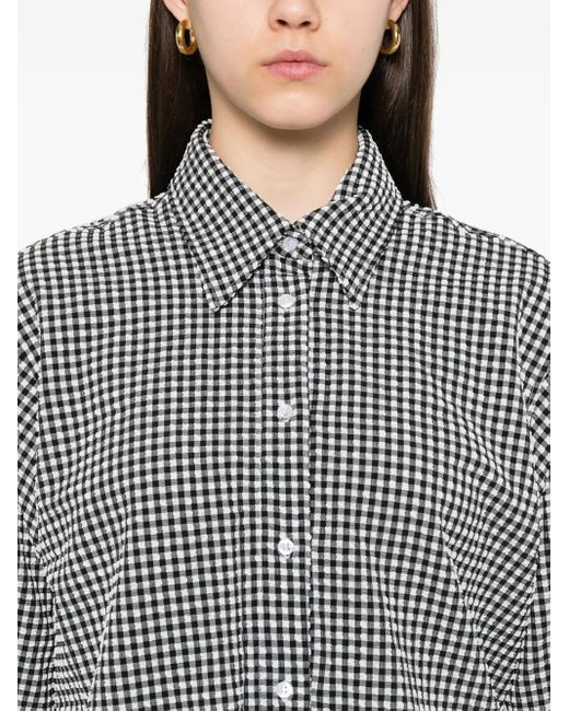 Hunza G チェック シャツ Gray