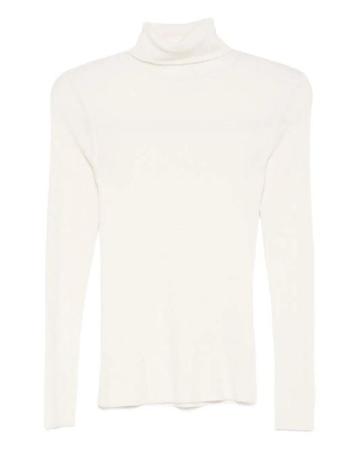 Majestic Filatures White Roll-Neck Top