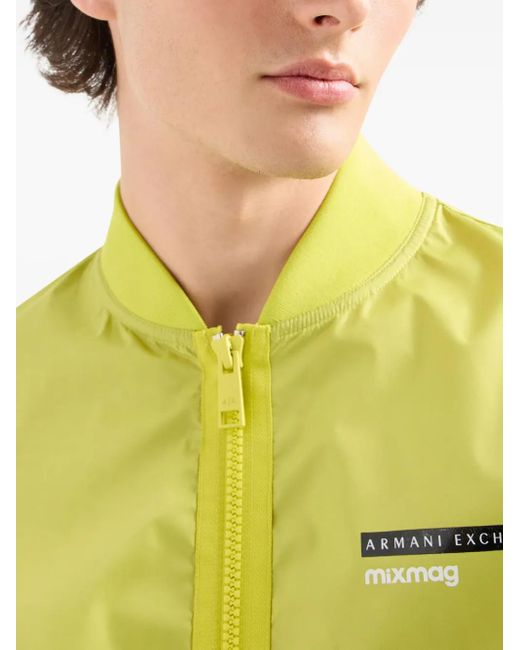 メンズ ARMANI EXCHANGE ジップアップ ボンバージャケット Yellow