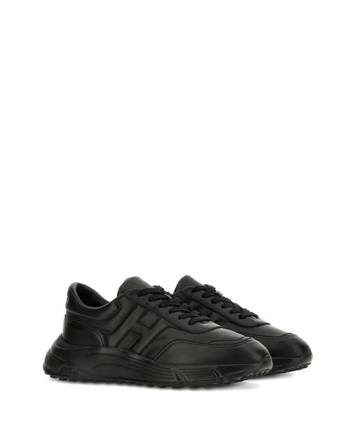 Hogan Black Hyperlight Logo-Detail Sneakers for men