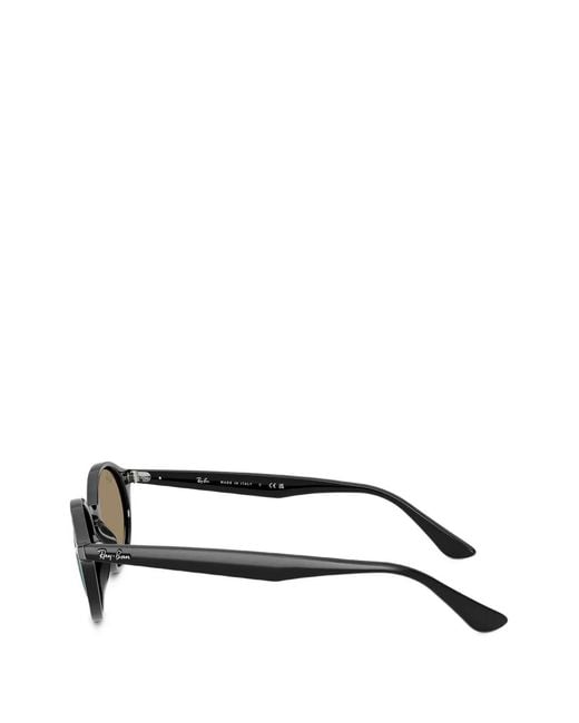 Ray-Ban Gray Round-Frame Sunglasses