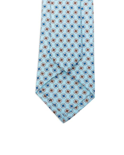 Luigi Borrelli Napoli Blue Printed Tie for men
