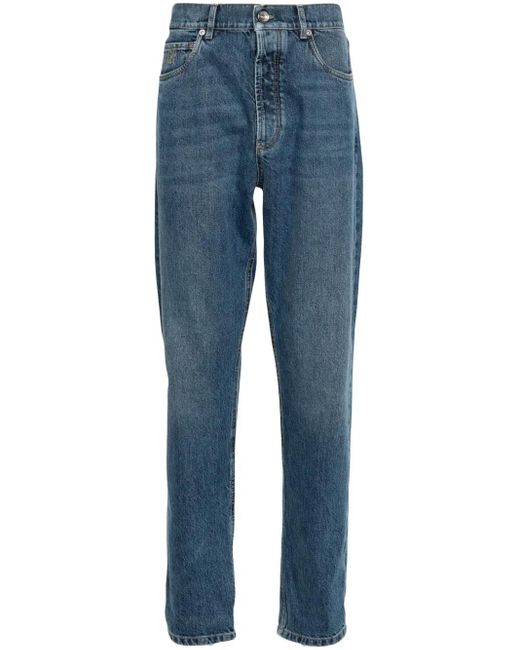 メンズ Brunello Cucinelli ロゴ ジーンズ Blue