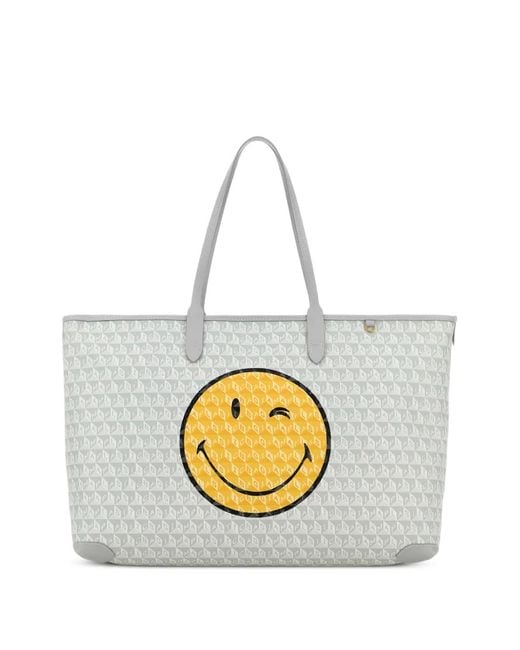 Anya Hindmarch Multicolor Printed Canvas I Am A Plastic Bag Shopping Bag