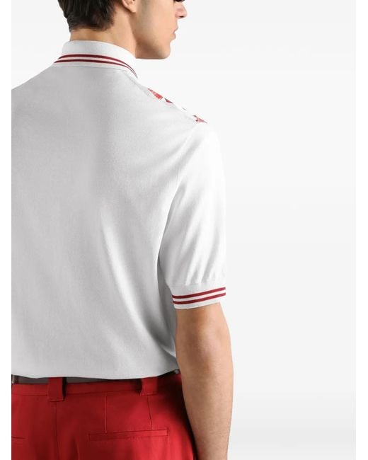 Dolce & Gabbana Red Polo À Imprimé Majolica for men