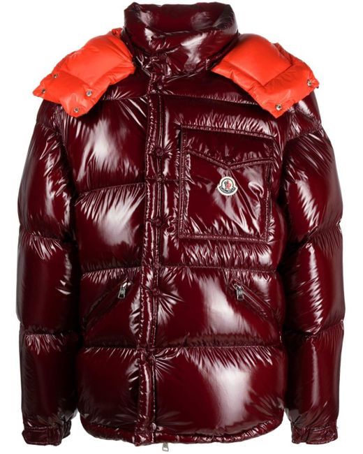 Moncler Red Detachable-sleeves Puffer Jacket for men