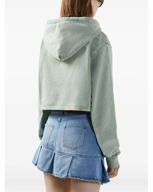 Gcds Green Logo-Tag Hoodie
