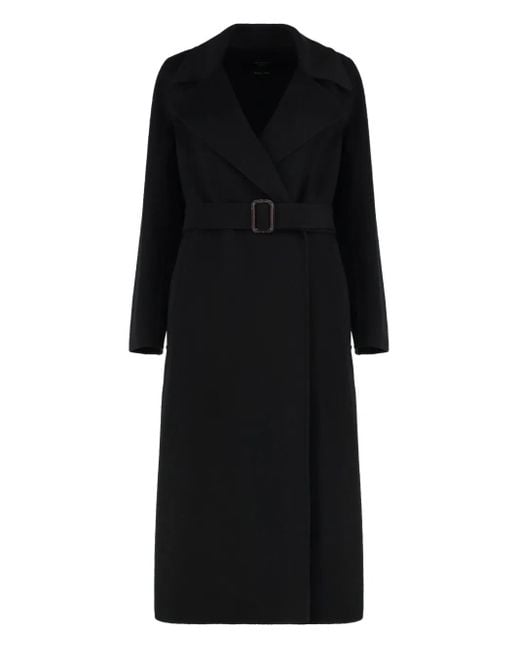 Weekend by Maxmara Black Manu Wollmantel mit Gürtel