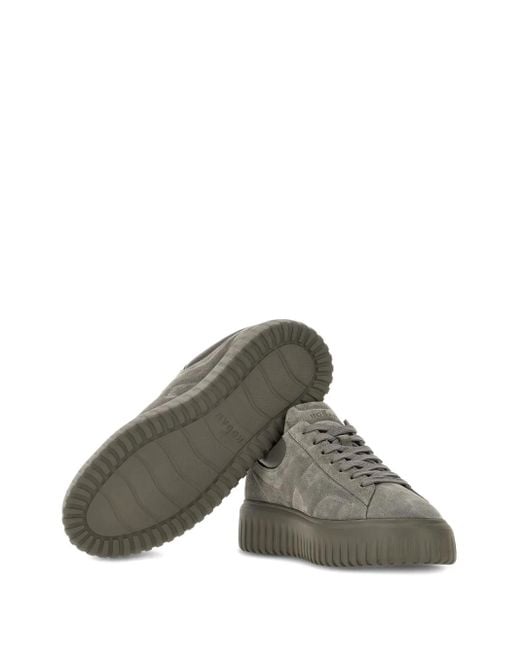 Hogan Gray H-Stripes Sneakers for men