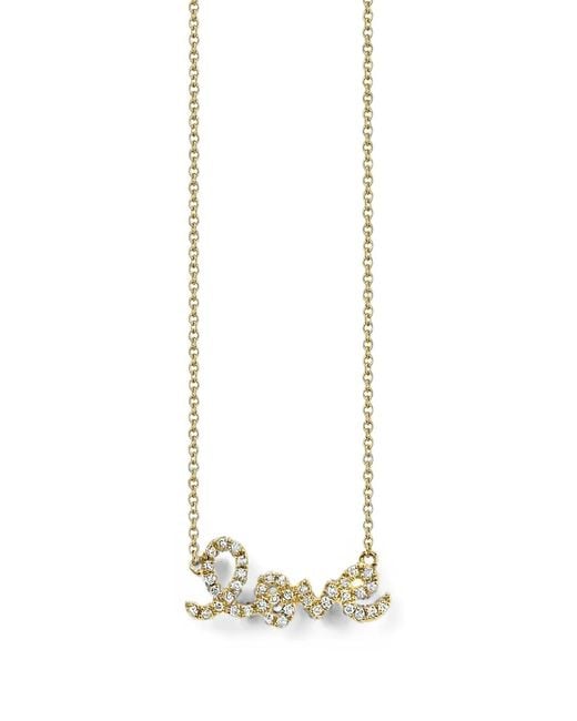 Sydney Evan White 'Love' Necklace