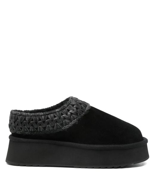 Mou Black Chaussons À Plateforme 50 Mm