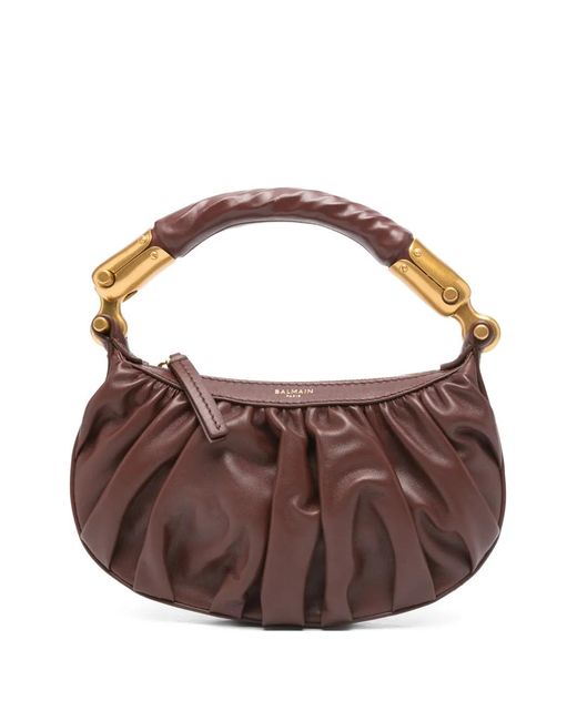 Balmain Brown Mini Ébène Tote Bag