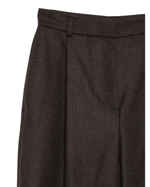 Kiton Gray Pleated Wool Trousers