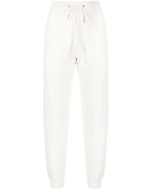 Elisabetta Franchi White Embroidered Logo Track Pants