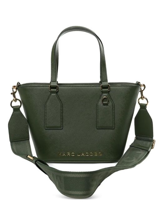 Marc Jacobs Green Logo-Plaque Tote Bag