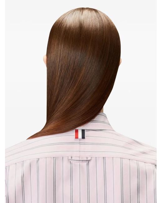 Thom Browne Pink Robe Courte À Design Plissé