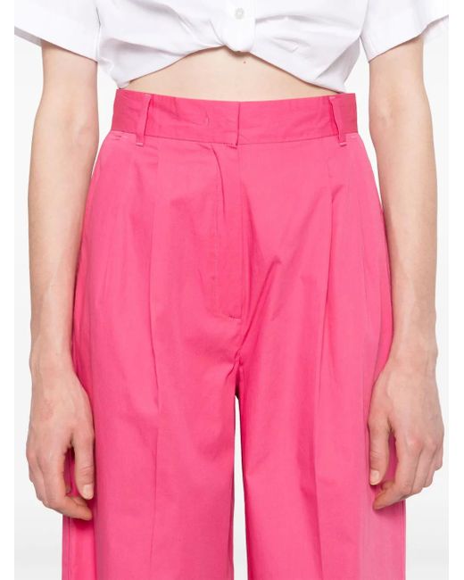 Marella Cotton Trousers Pink