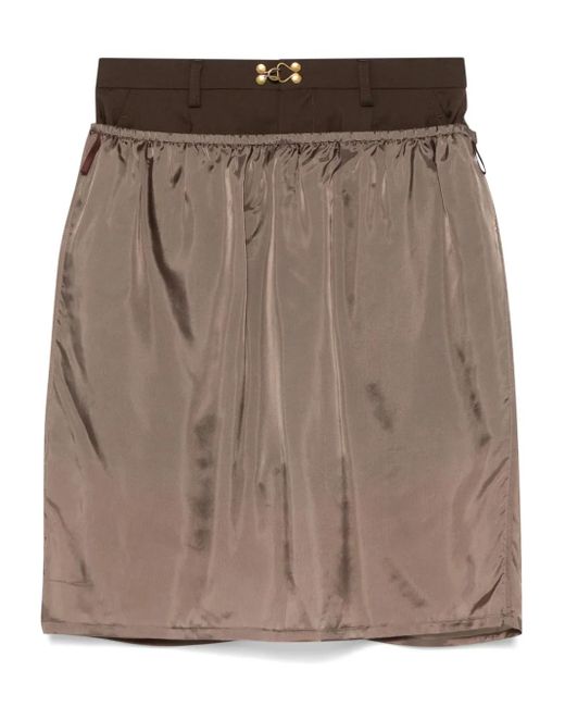 Kolor Brown Layered Shorts