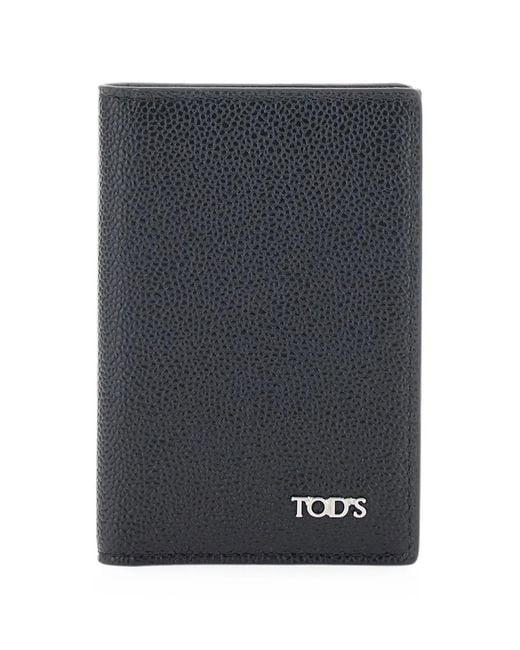 Tod's Gray Logo-Plaque Wallet for men