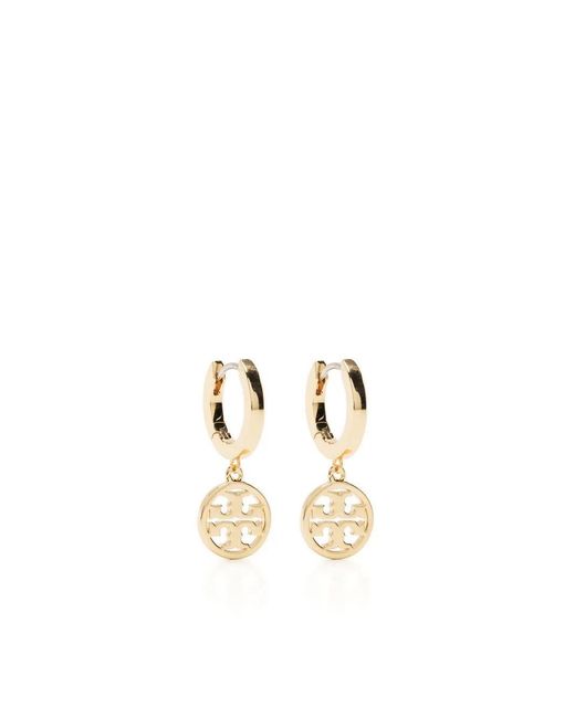 Tory Burch Metallic Icon Huggie Hoop Earrings
