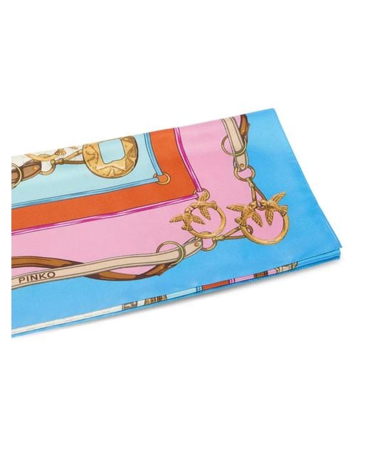 Pinko Red Elegant Liberty-Print Scarf
