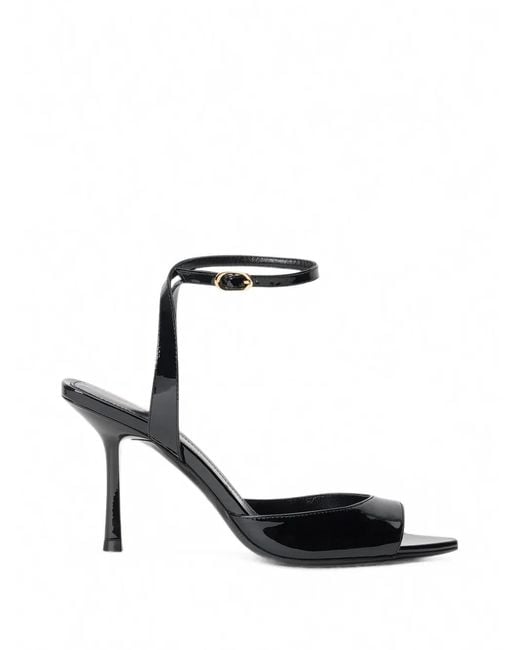 Stuart Weitzman White Lexington Leather Heeled Sandals