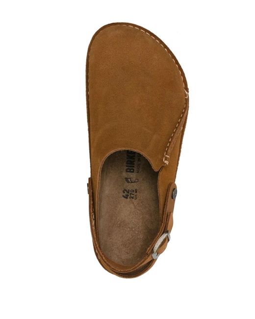 Birkenstock Brown Lutry Suede Clogs for men