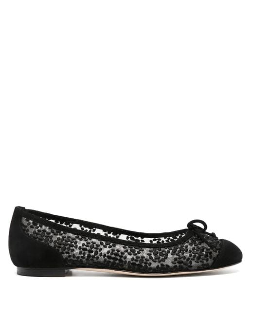 Manolo Blahnik Black Verona Ballet Flat
