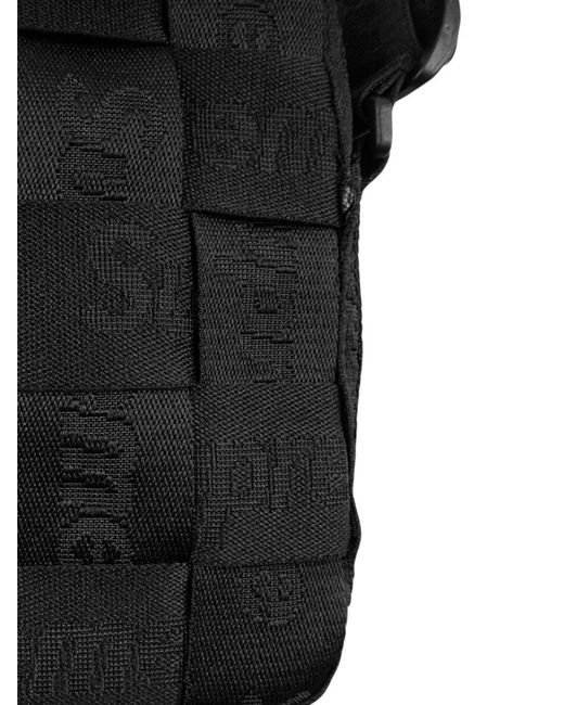 Supreme Black Interwoven Jacquard Logo Messenger Bag for men