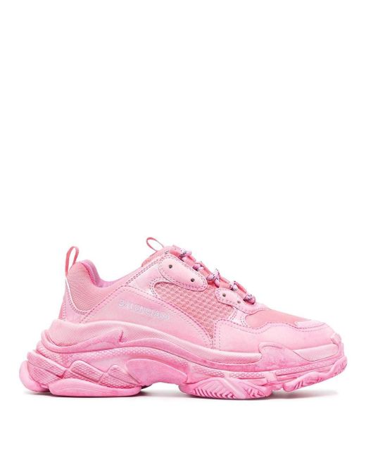 Balenciaga Triple S Low-top Sneakers in het Pink