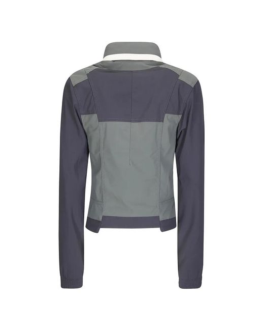 Martine Rose Blue Panelled Logo-Patch Jacket