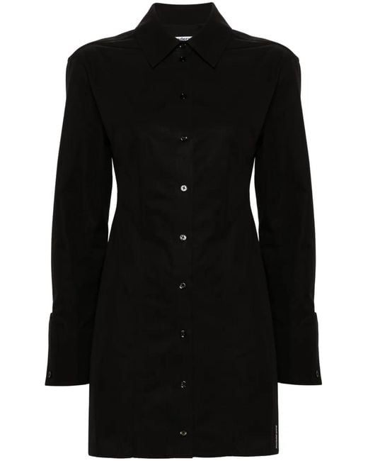Alexander Wang Black Mini Cotton Shirt Dress - Women's - Cotton