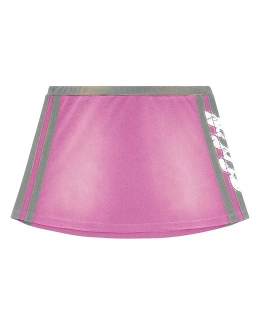 DIESEL Pink Sun-Faded Mini Skirt