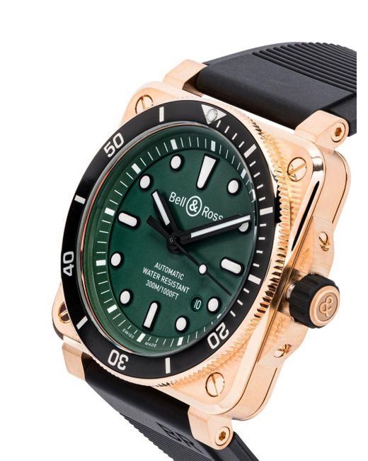 Bell & Ross 'BR 03-92' Armbanduhr, 42mm in Green für Herren