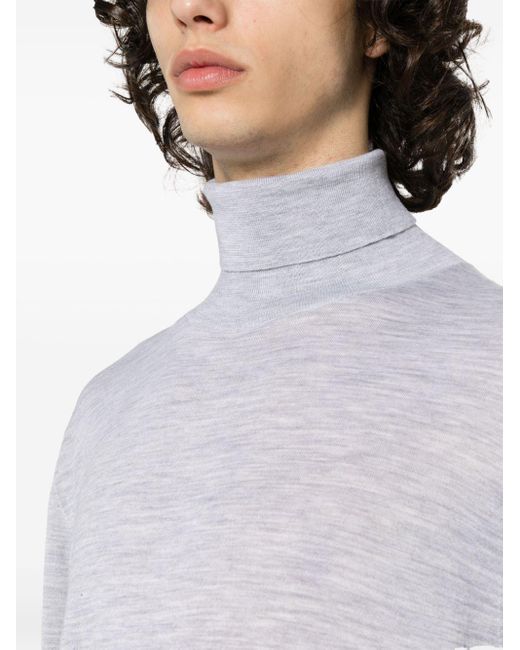 Maglione a collo alto di Eleventy in White da Uomo