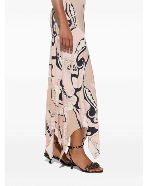 Emilio Pucci Natural Orchidee-Print Dress