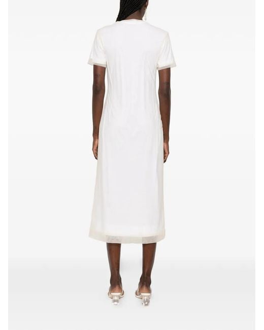 Simone Rocha White Layered Embellished Dress