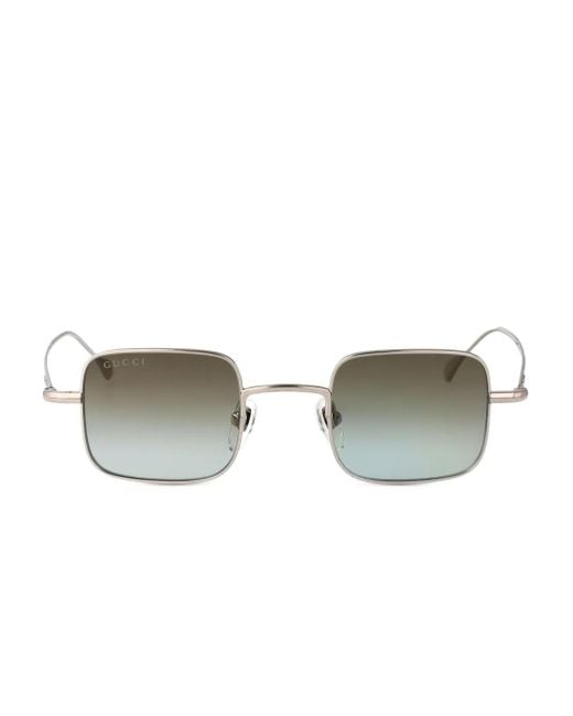 Occhiali Da Sole Squadrati di Gucci in Metallic da Uomo