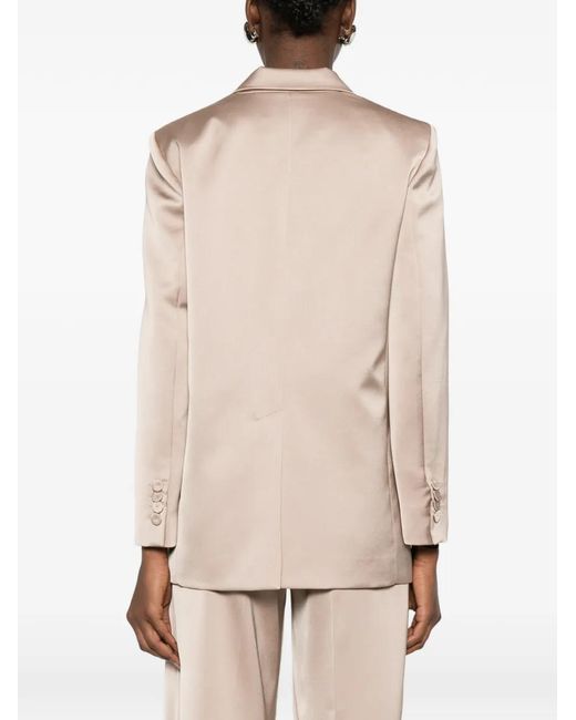 Blanca Vita Natural Double-Breasted Blazer