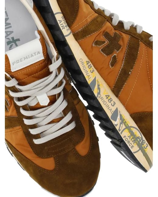 Premiata Brown Baskets Lucy À Empiècements for men
