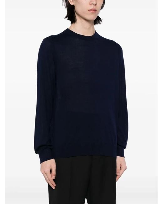 Paul Smith Blue Merino Wool Sweater for men