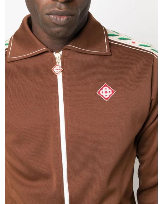 Casablanca Brown Zip Jacket for men