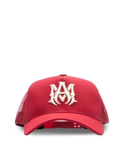 Amiri Red Ma-Logo Trucker Hat for men