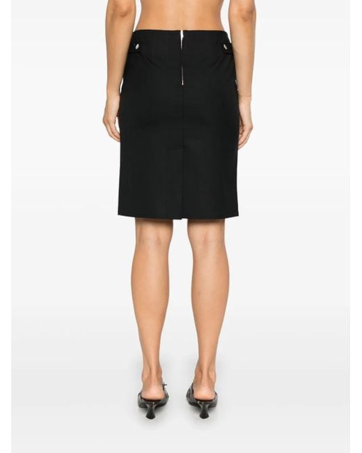 Moschino Black Rear-Slit Mini Skirt