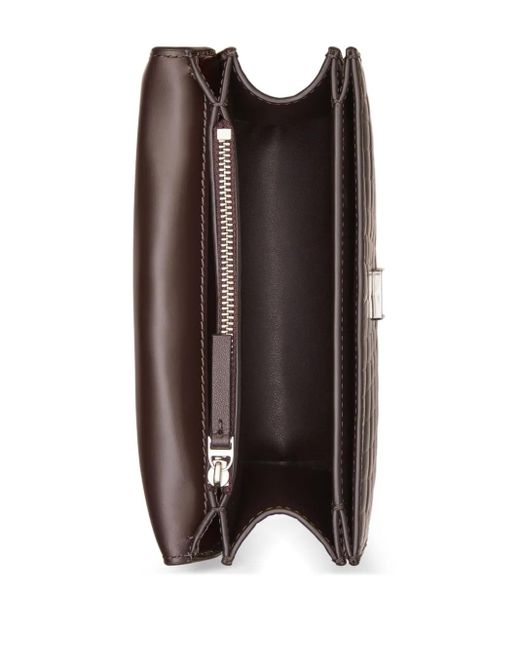 Tory Burch Purple Small Eleanor Croc-Embossed Shoulder Bag
