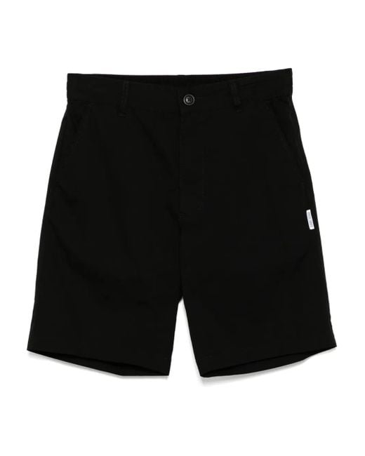 Izzue Black Logo Patch Shorts for men